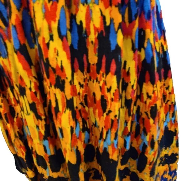 Derek Heart Sundress Strappy Geometric Colorful‎ Smocked Bodice Sz XS - Picture 6 of 13